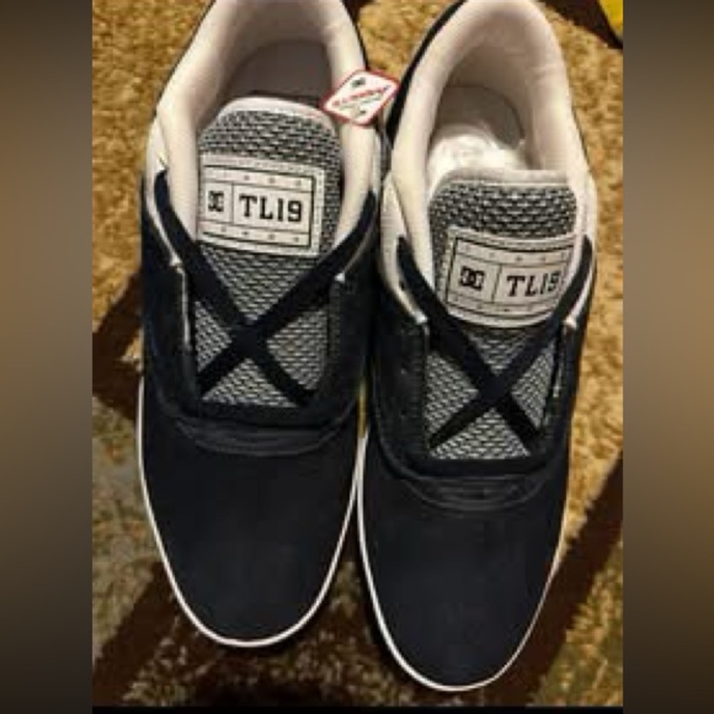 DC Dark Blue and White Casual Shoes